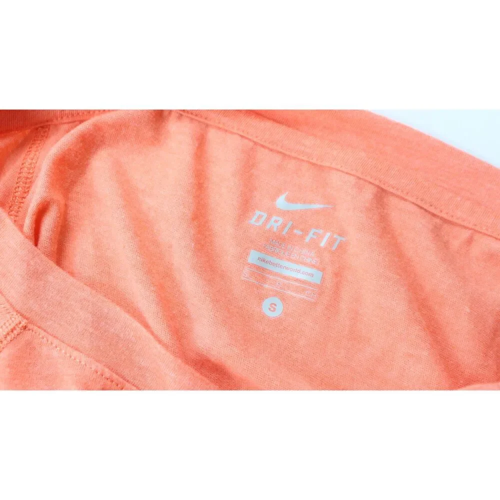Nike Womens Epic Dri-FIT Tunic Training Top Size Small Semi Sheer Orange